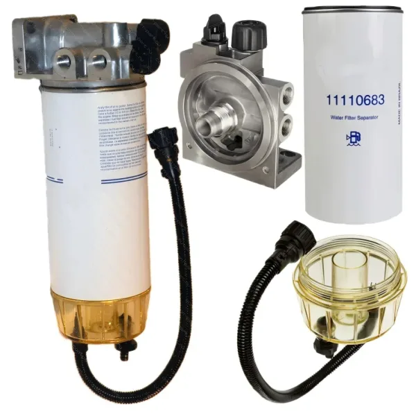 Filter Head 11110703 Integrated Hand Fuel Pump Assy With Thermostat Valve For Volvo